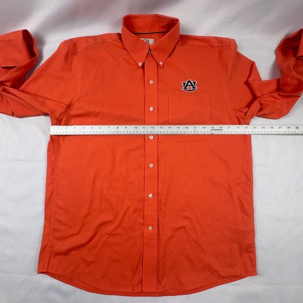 Cutter & Buck Auburn Tigers NCAA Orange‎ Button Down Shirt Mens Lg - Picture 10 of 14